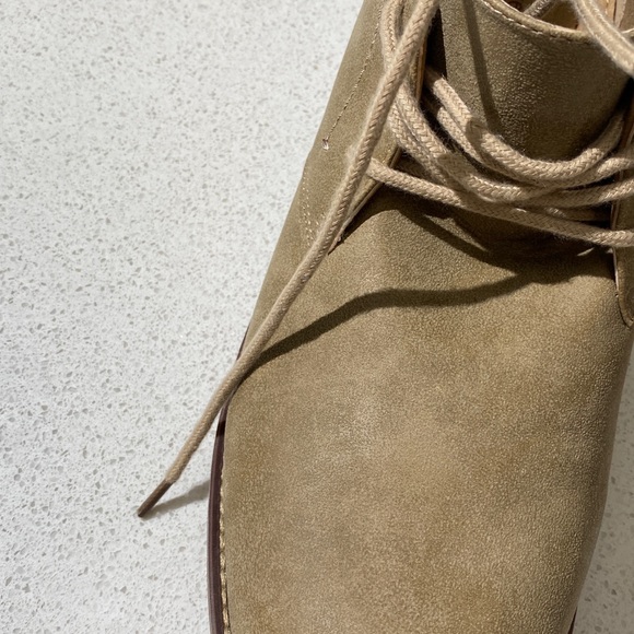 New Mens Suede Beige Dress Shoes with laces, comfort insoles size 12 - Picture 8 of 13